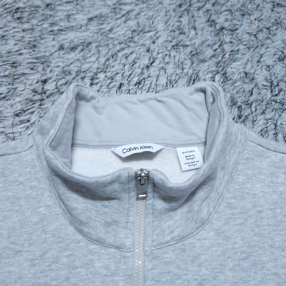 CK켈빈클라인) XL 남자 기모하프집업 맨투맨 / 왕눈이샵 상품이미지8