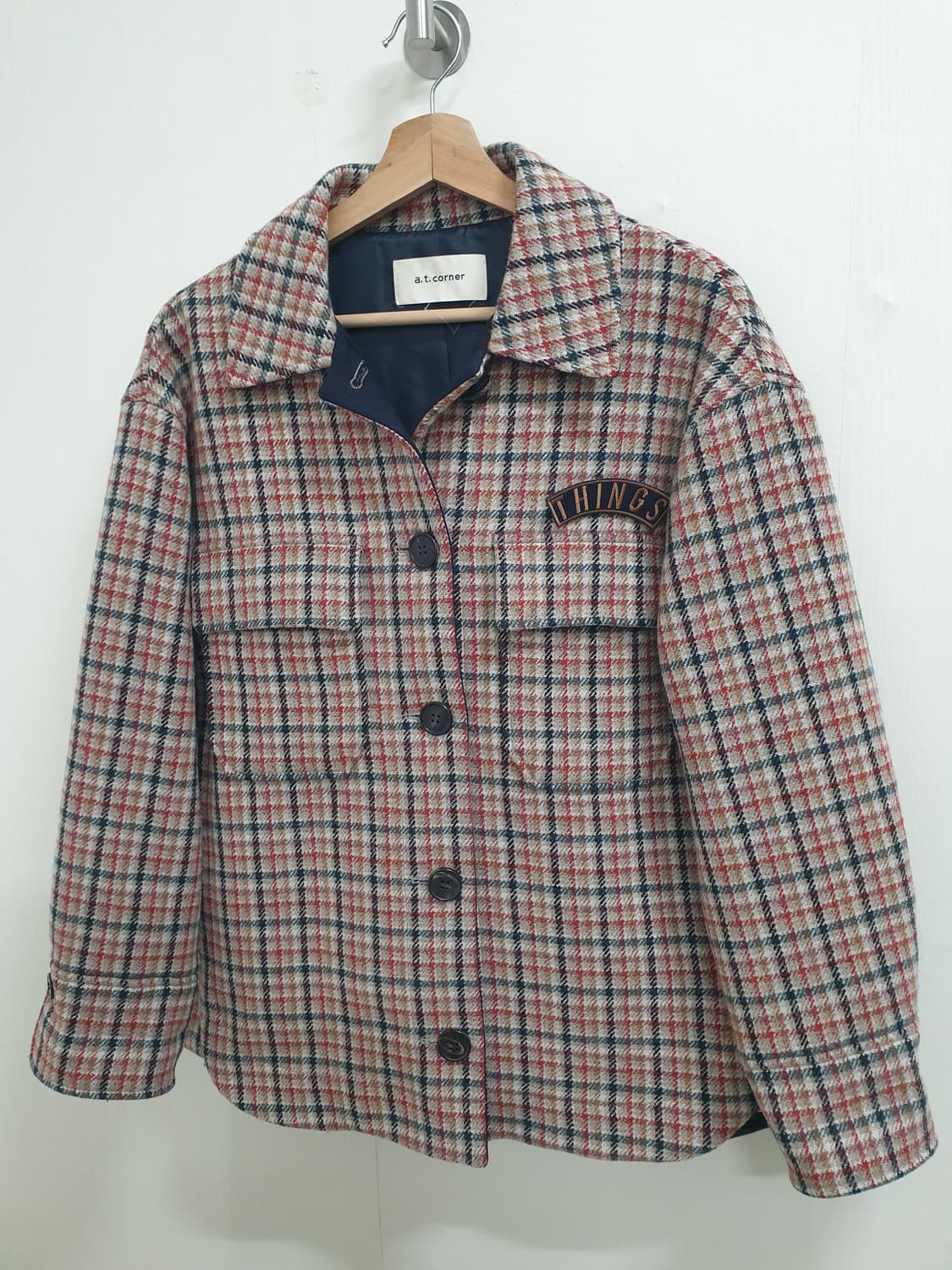 a.t.corner 체크 셔츠형 자켓 66사이즈 상품이미지5