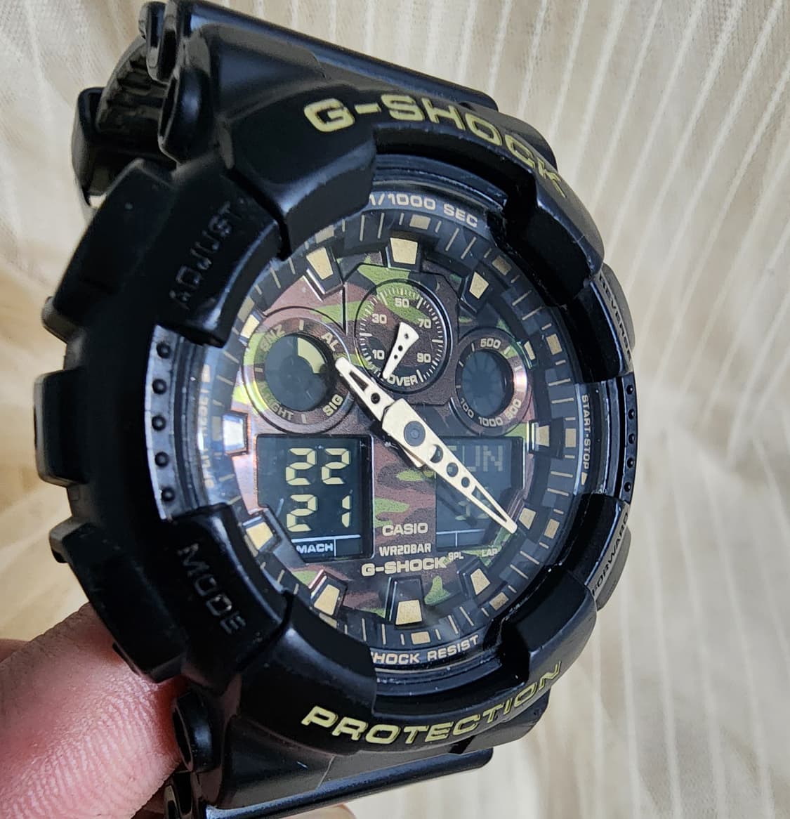 카시오 지샥 카모 GA-100CF  우레탄 시계 상품이미지7