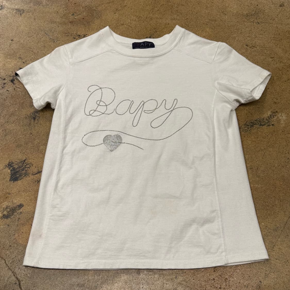 베이프 베이피 화이트 큐빅 반팔 티셔츠 상품이미지2