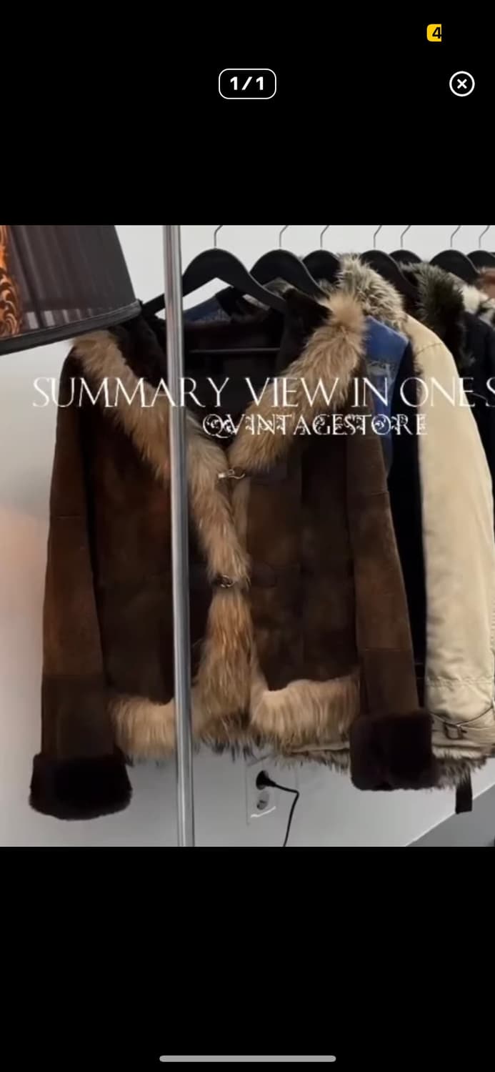 일괄판매) 핀터레스트 원피스 큐빈티지 팝업 퍼 자켓 shop502  상품이미지2