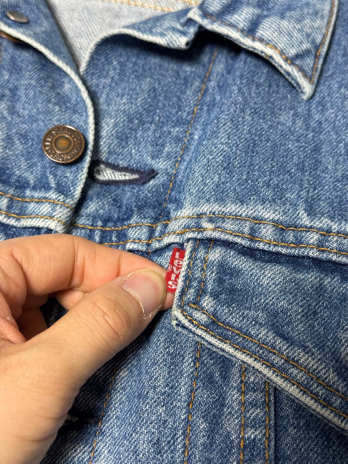 90s USA🇺🇸 Levis 70506 트러커 자켓 상품이미지5