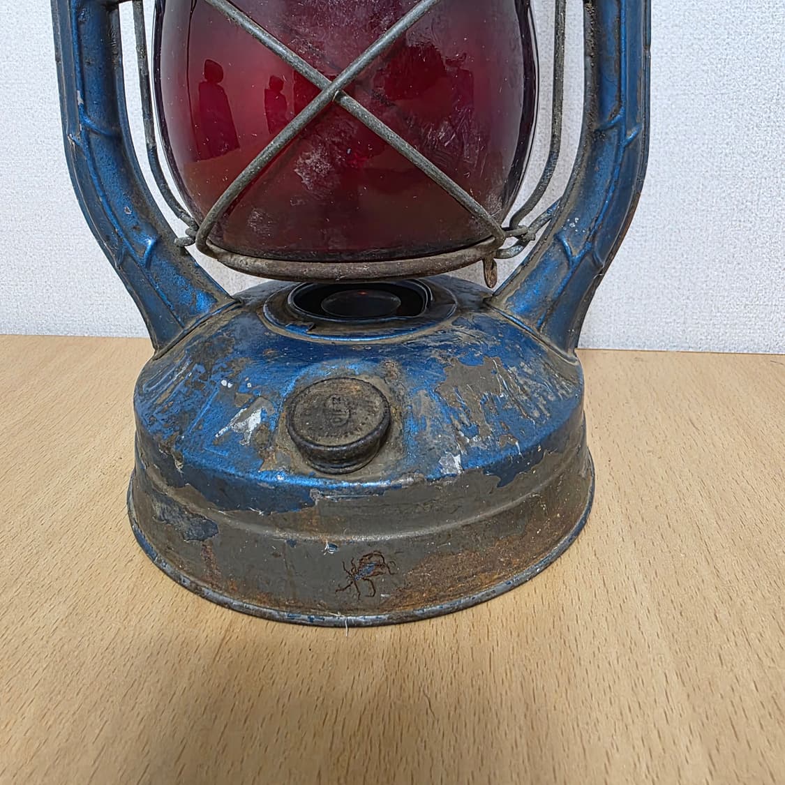 1910년대 빈티지 미제 블루 레드 오일 랜턴 상품이미지2