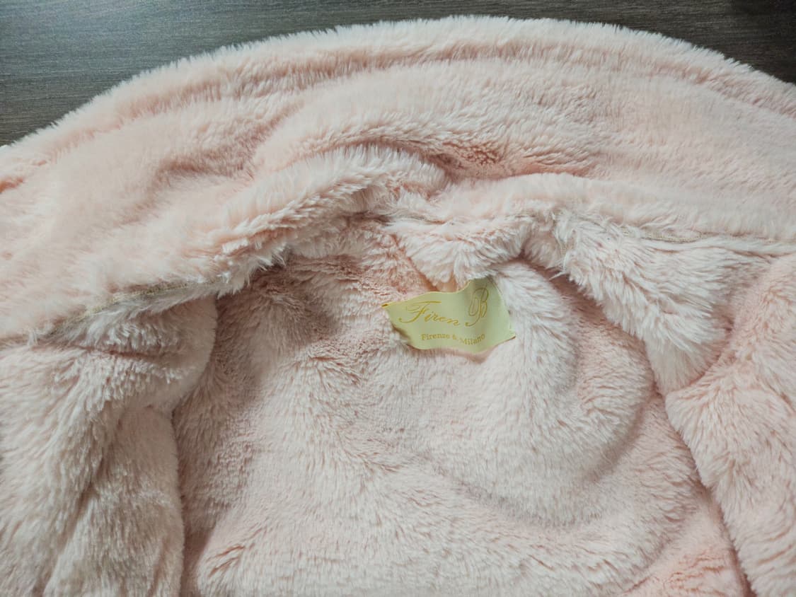 딸기우유빛깔 에코퍼 무스탕자켓  세탁완료  상품이미지7