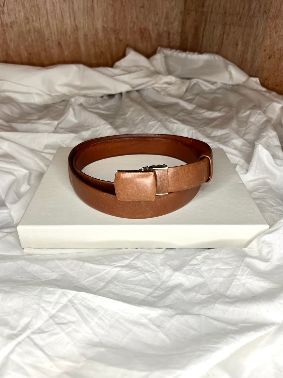 꼼데가르송 옴므 빈티지 브라운 레더 벨트 상품이미지1