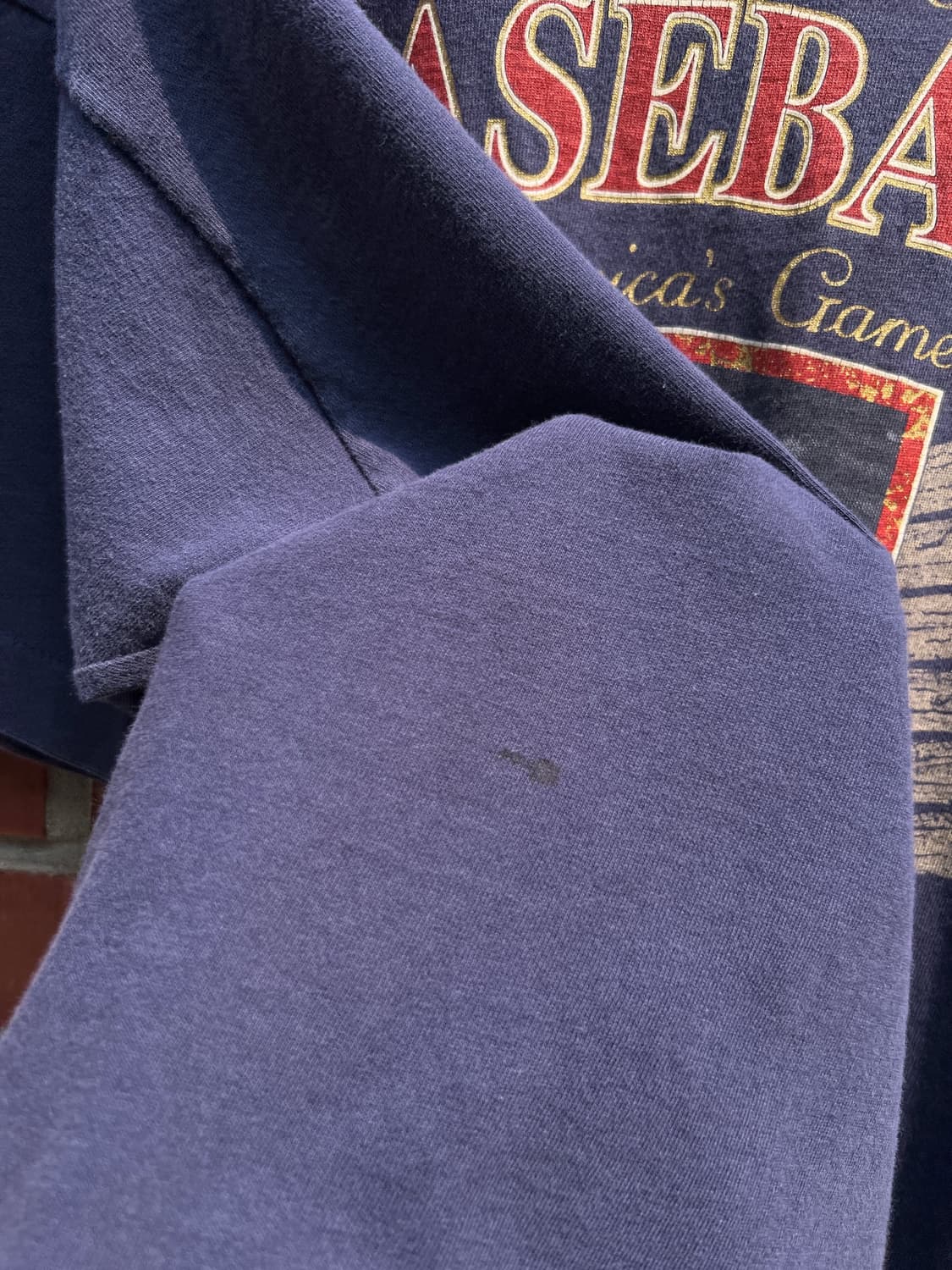 [XL]90's Made in USA 베이스볼 프린팅 싱글스티치 티셔츠 상품이미지4