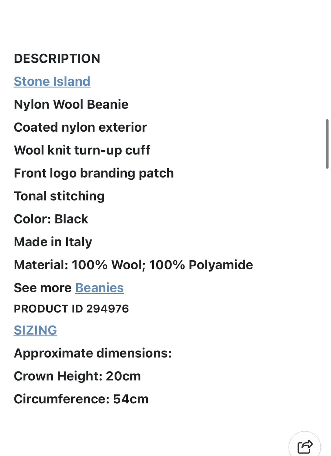 스톤아일랜드 울 나일론 비니 상품이미지8