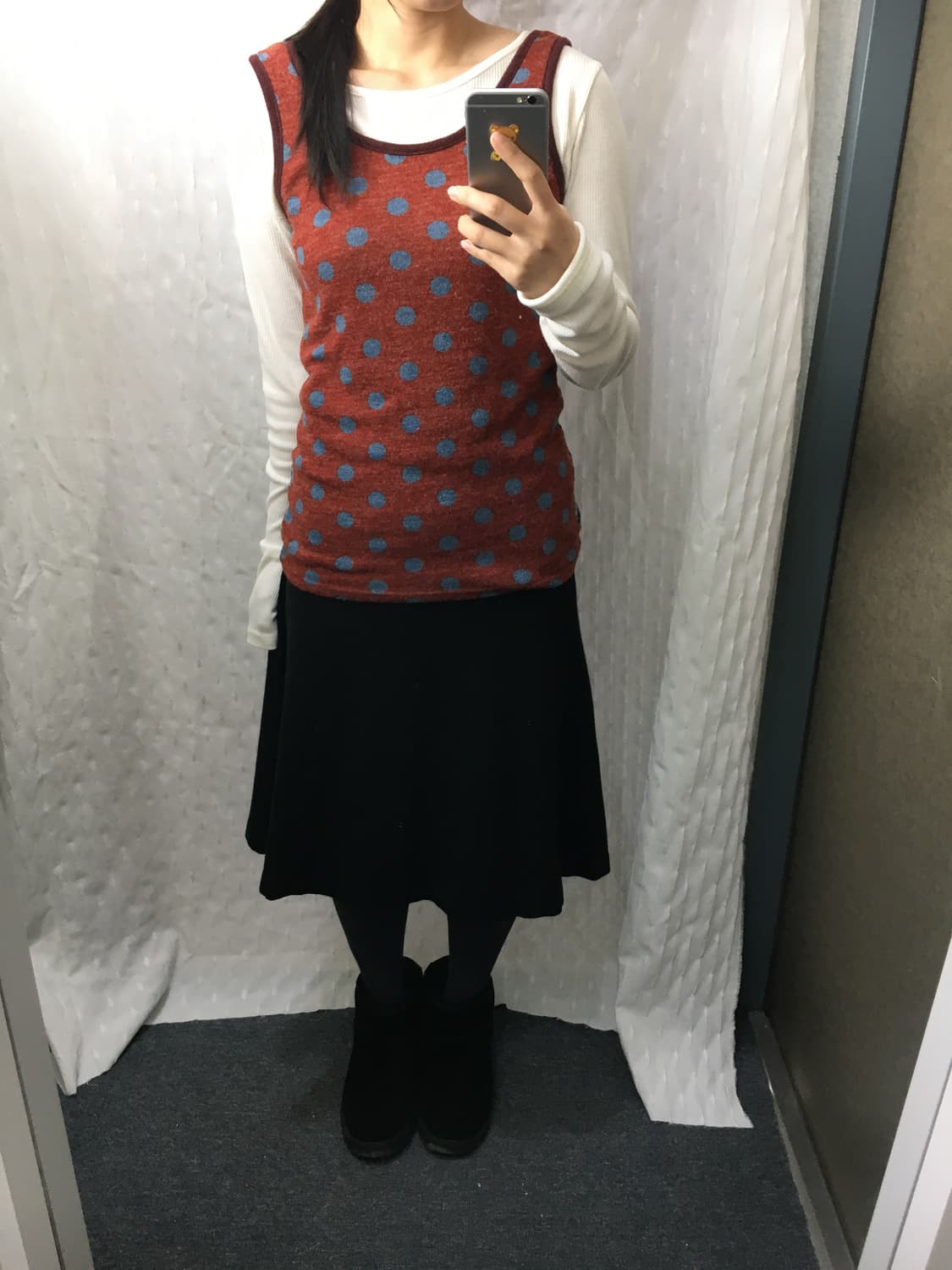 블랙 미디 스커트  상품이미지2