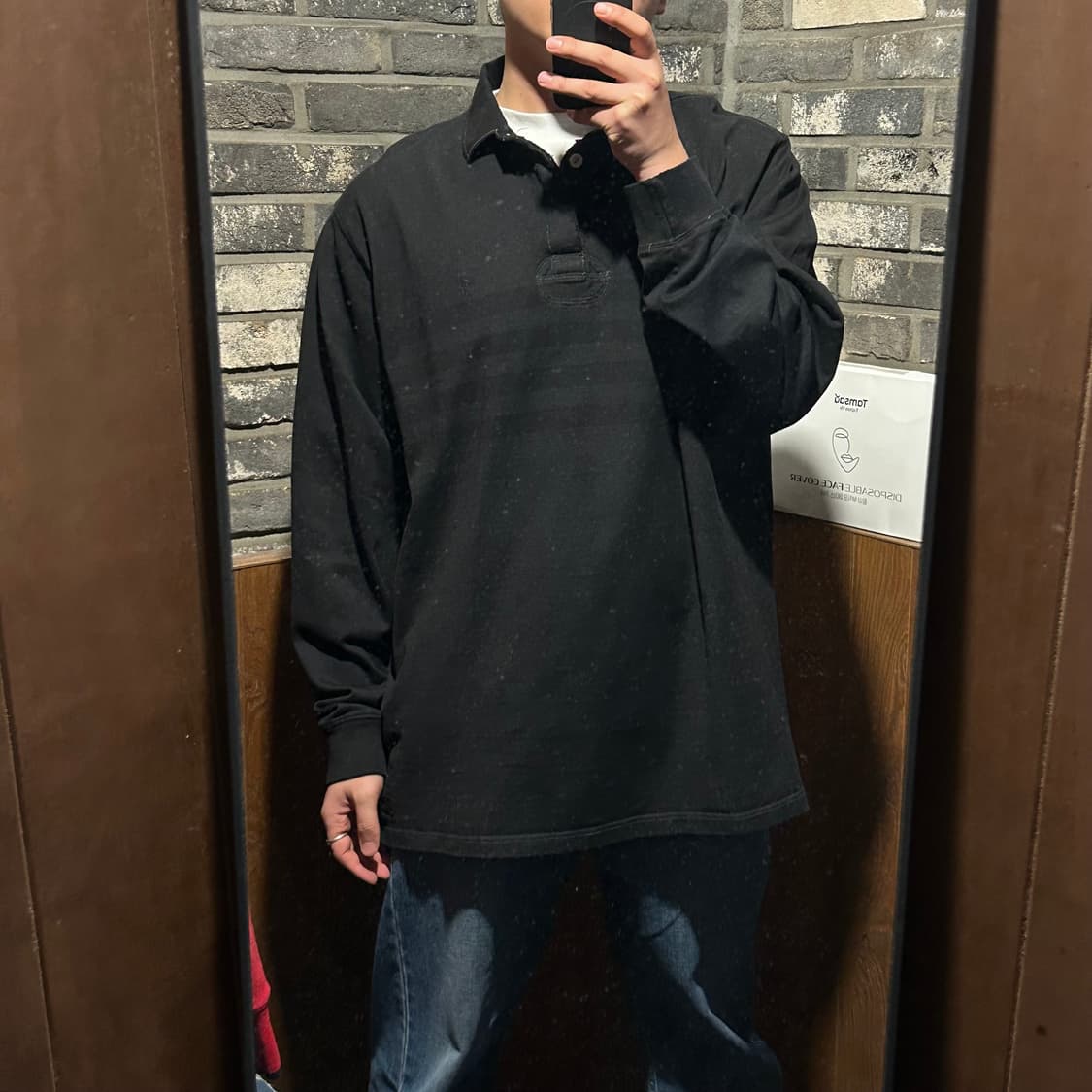 XL) 폴로 랄프로렌 가먼트다잉 긴팔 카라티 상품이미지9