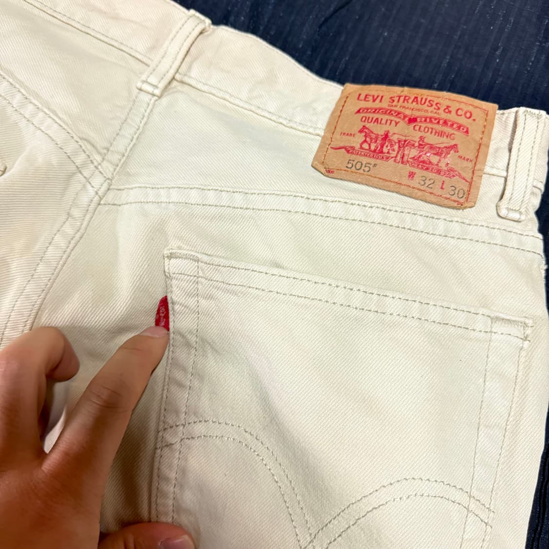 00‘s 리바이스 크림 데님 팬츠 32 상품이미지6