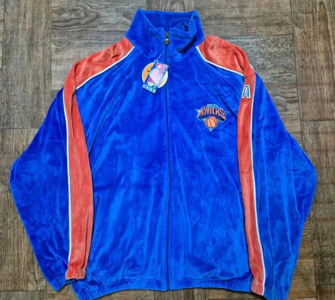 유니크 스포츠 NBA 뉴욕 닉스 벨루어(벨벳) 트랙자켓 상품이미지1