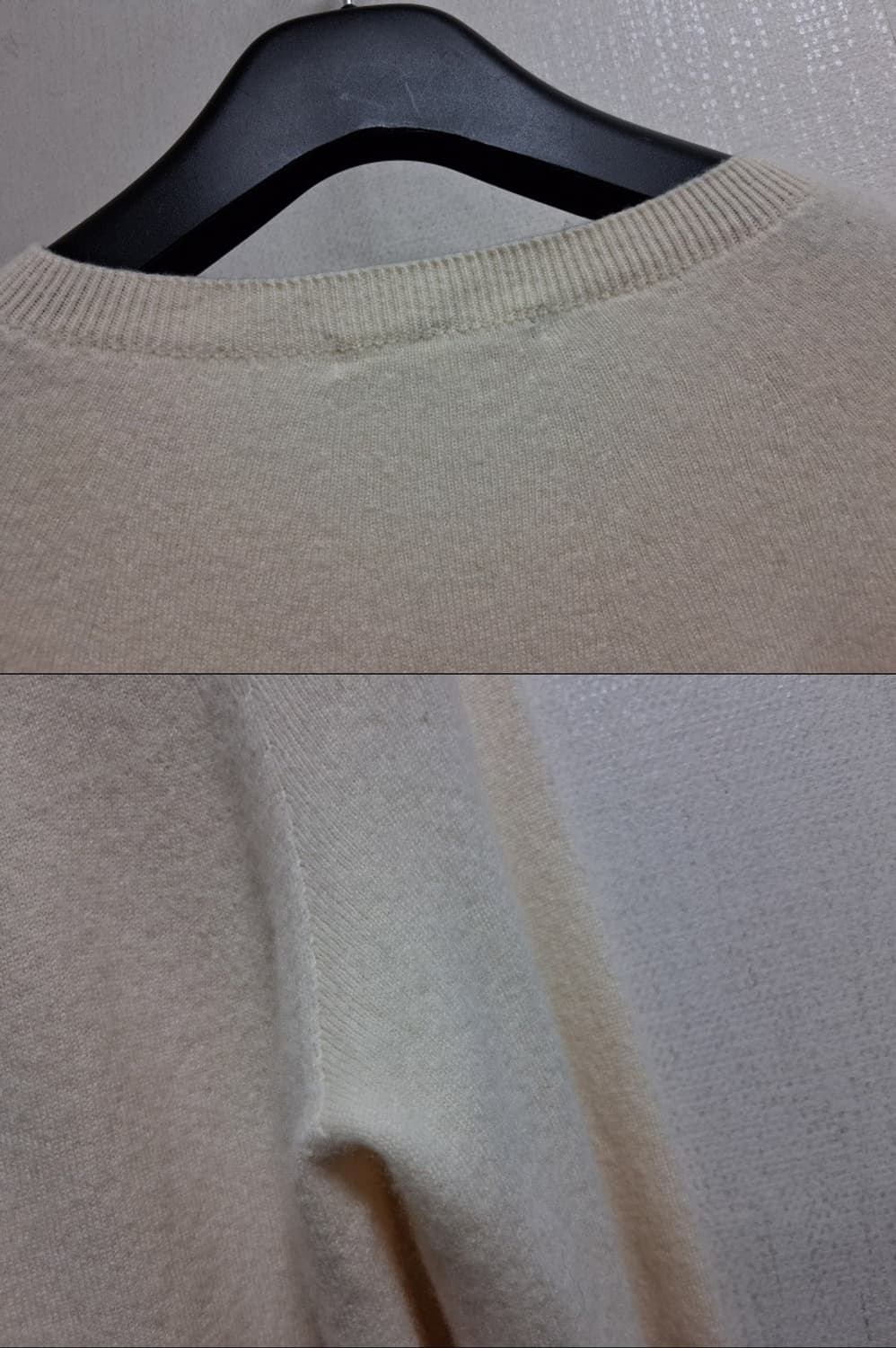 일본빈티지 유니클로 100%퓨어캐시미어 니트 아이보리캐시미어 5566
원 상품이미지6