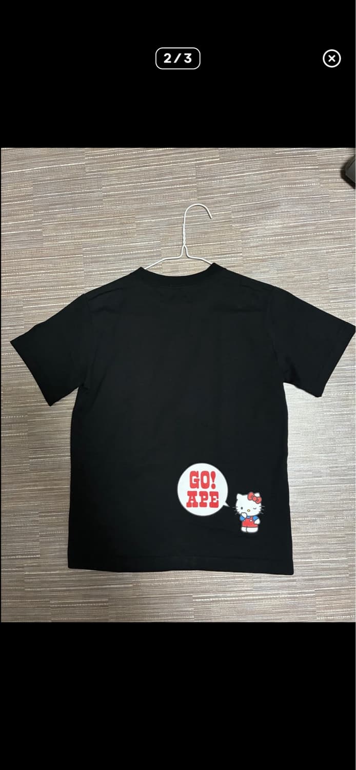 급처새거)베이프 헬로키티 콜리지 티셔츠반팔 산리오 콜라보 bape 140 상품이미지2