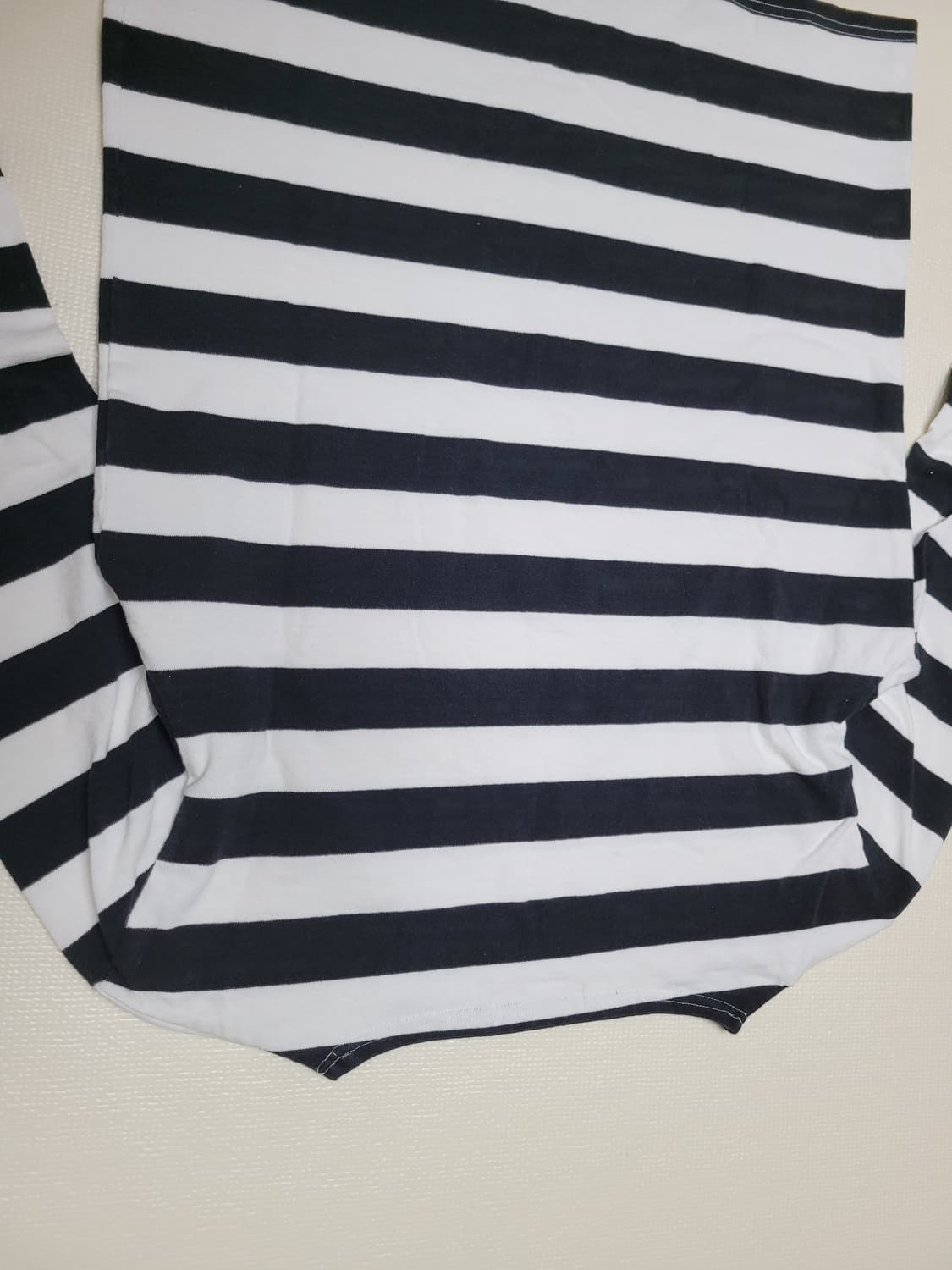 에잇세컨즈 8seconds 스트라이프 긴팔 티셔츠 XXL 블랙 상품이미지9