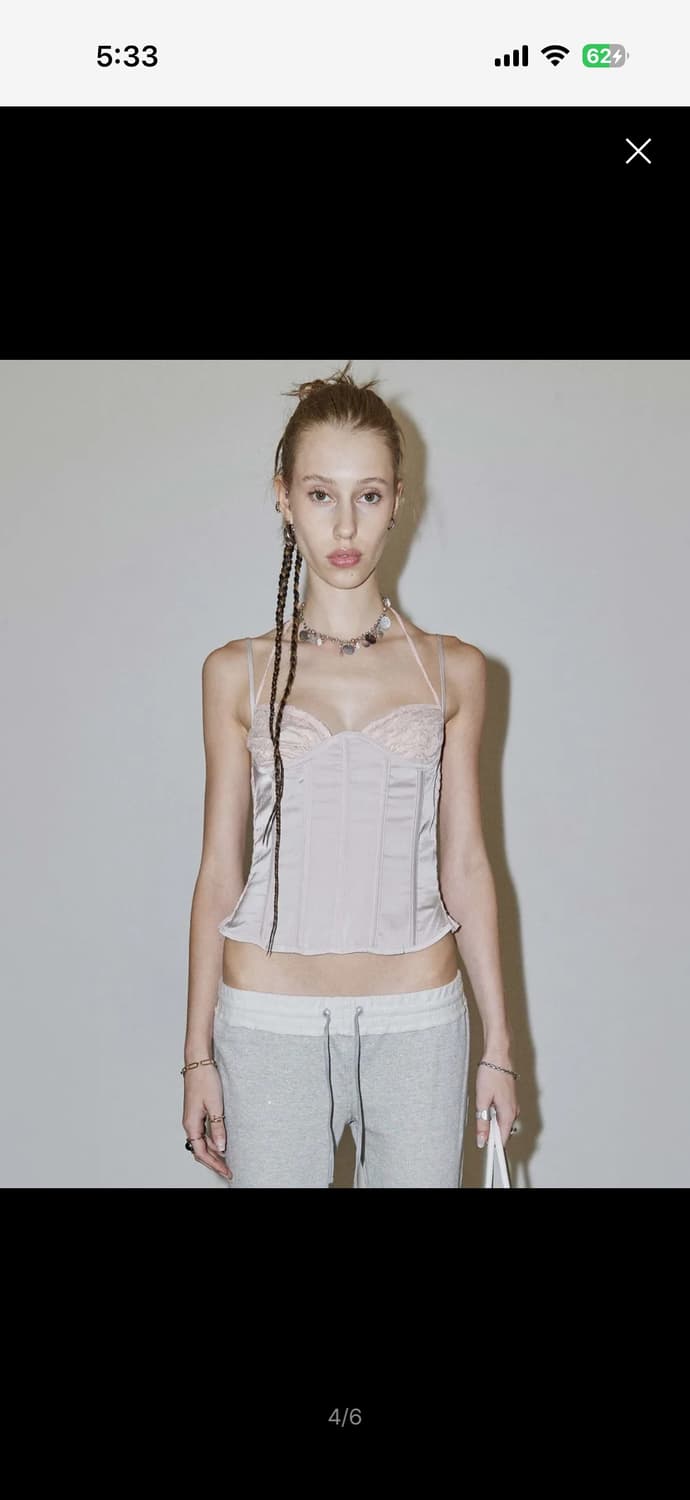 스컬프터 품절상품 90s glossy corset top XS 상품이미지2