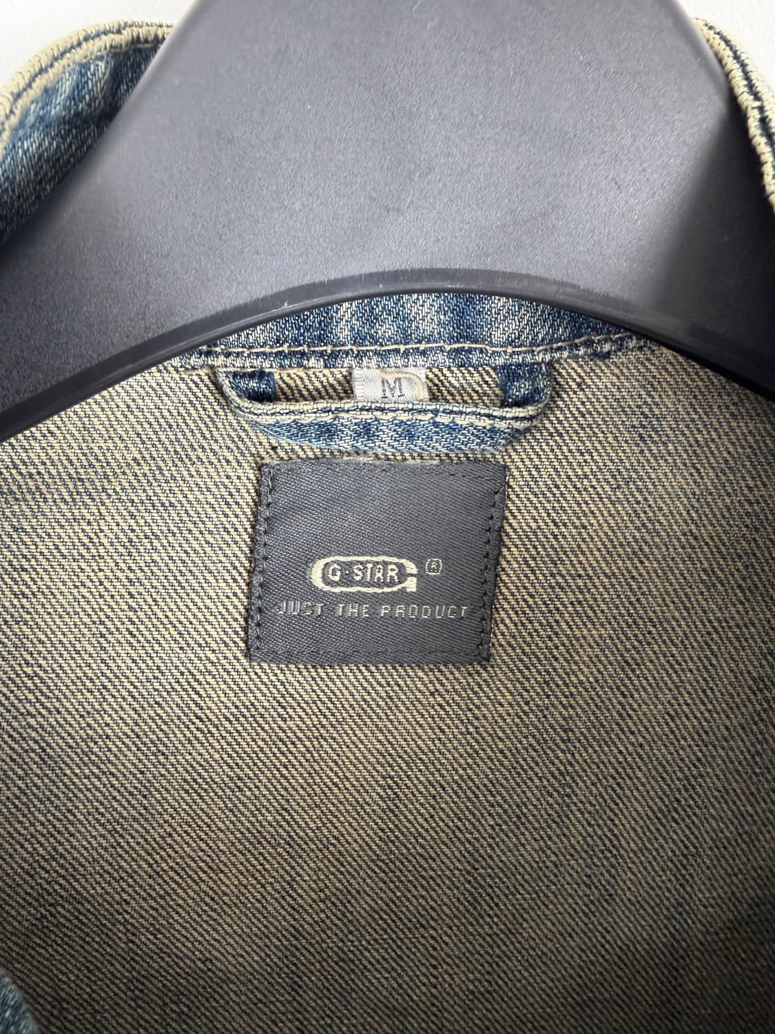 a133) 지스타 로우 워시드 데님 바이커 자켓 상품이미지5