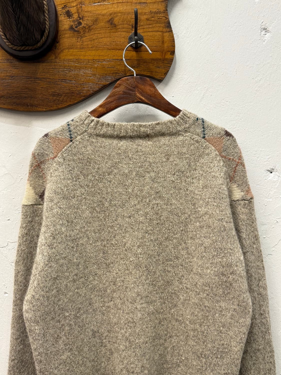 L) Varsity Club Argyle Check Wool Knit S 상품이미지6