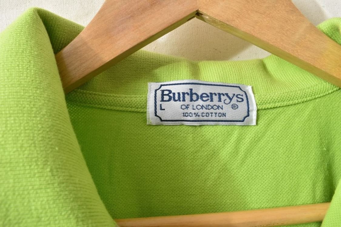 90S USA 버버리 PK 반팔 카라티 L M0337 상품이미지5