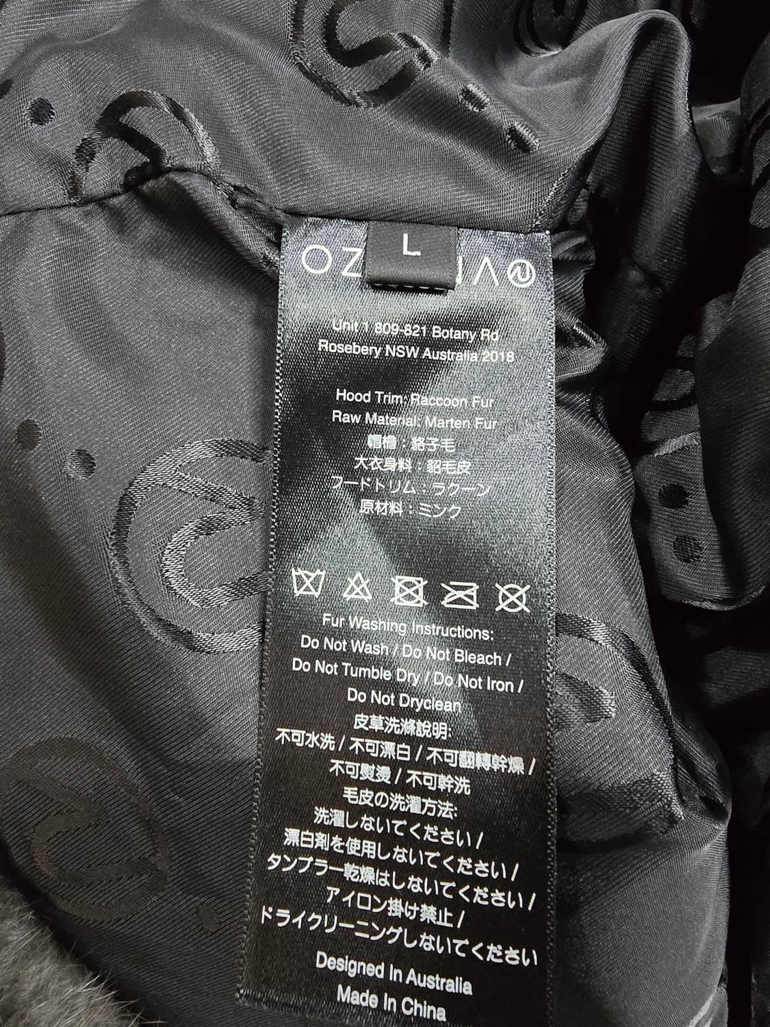 OZLANA AUSTRALIA  블랙아미  파카L 상품이미지6