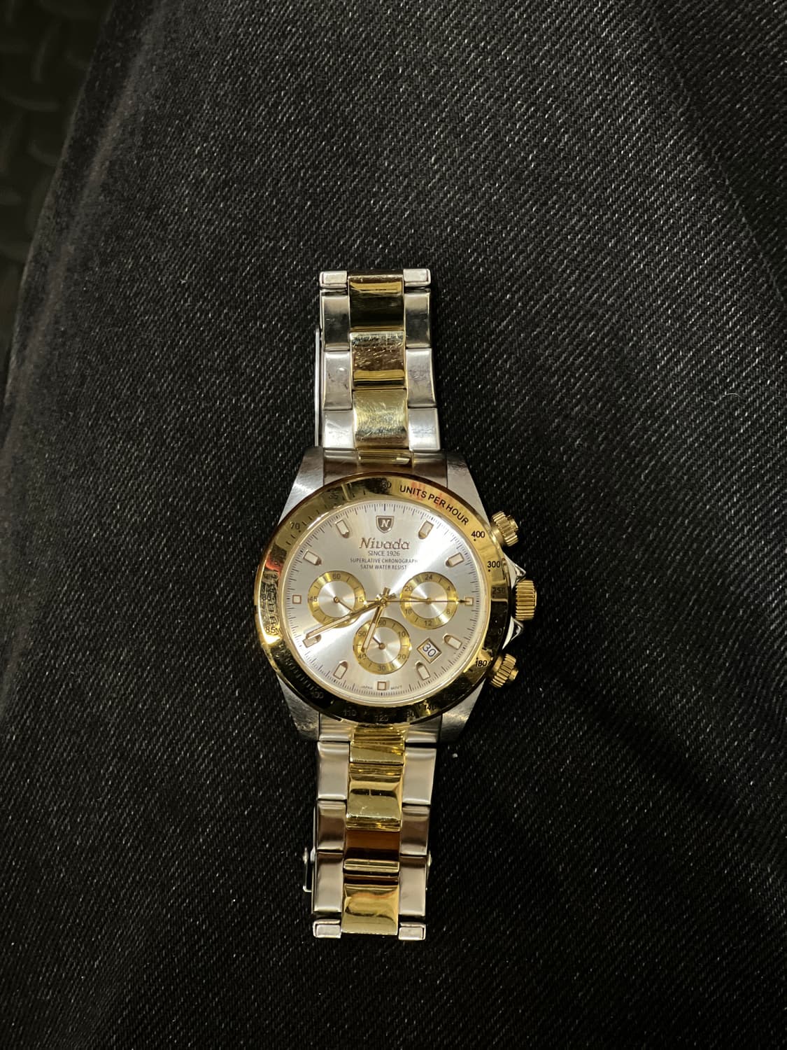 니바다 남성용 크로노그래프 메탈 시계 1002 상품이미지1