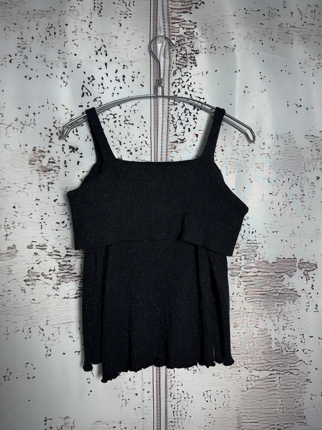 Off-Shoulder Glitter Knit Top 상품이미지3