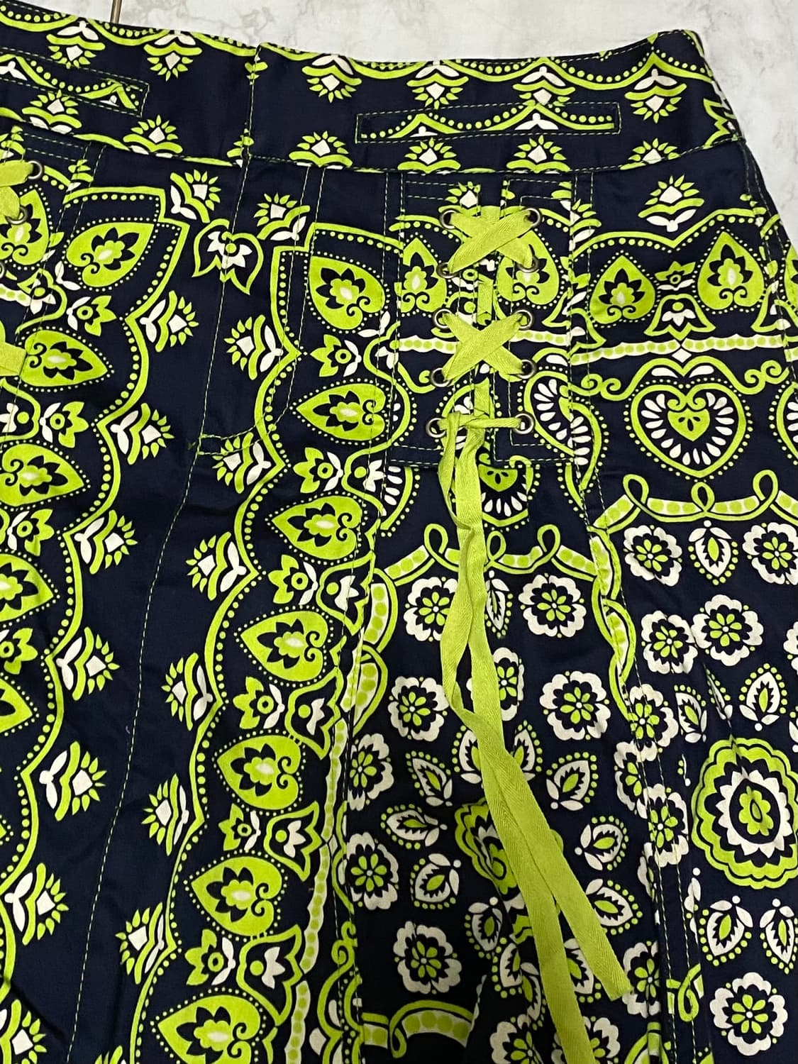 y2k 패턴 주름 빈티지 치마 여성 29인치 상품이미지2