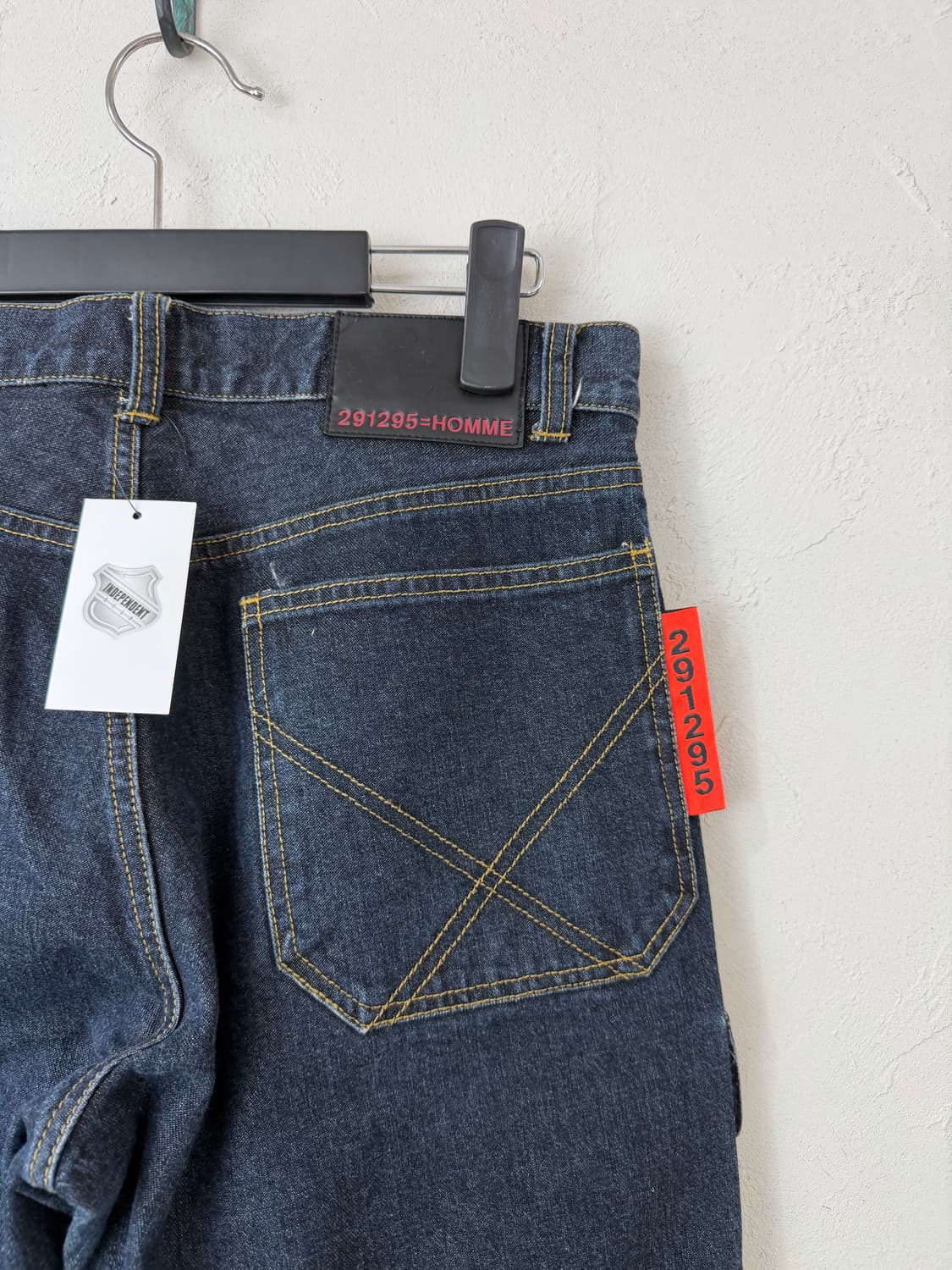 291295=HOMME 3D 데님 하프 팬츠 상품이미지5