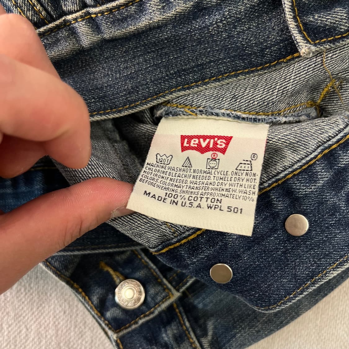 W 95 리바이스 USA 501 데님 트러커 자켓 상품이미지5