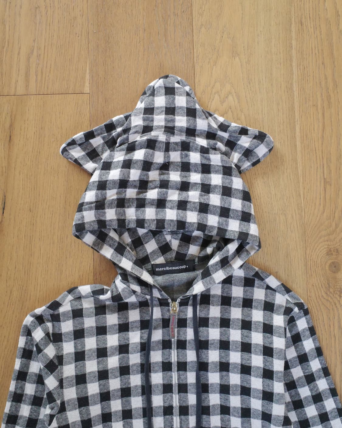 메르시보꾸 체크 스타 후드집업 상품이미지3
