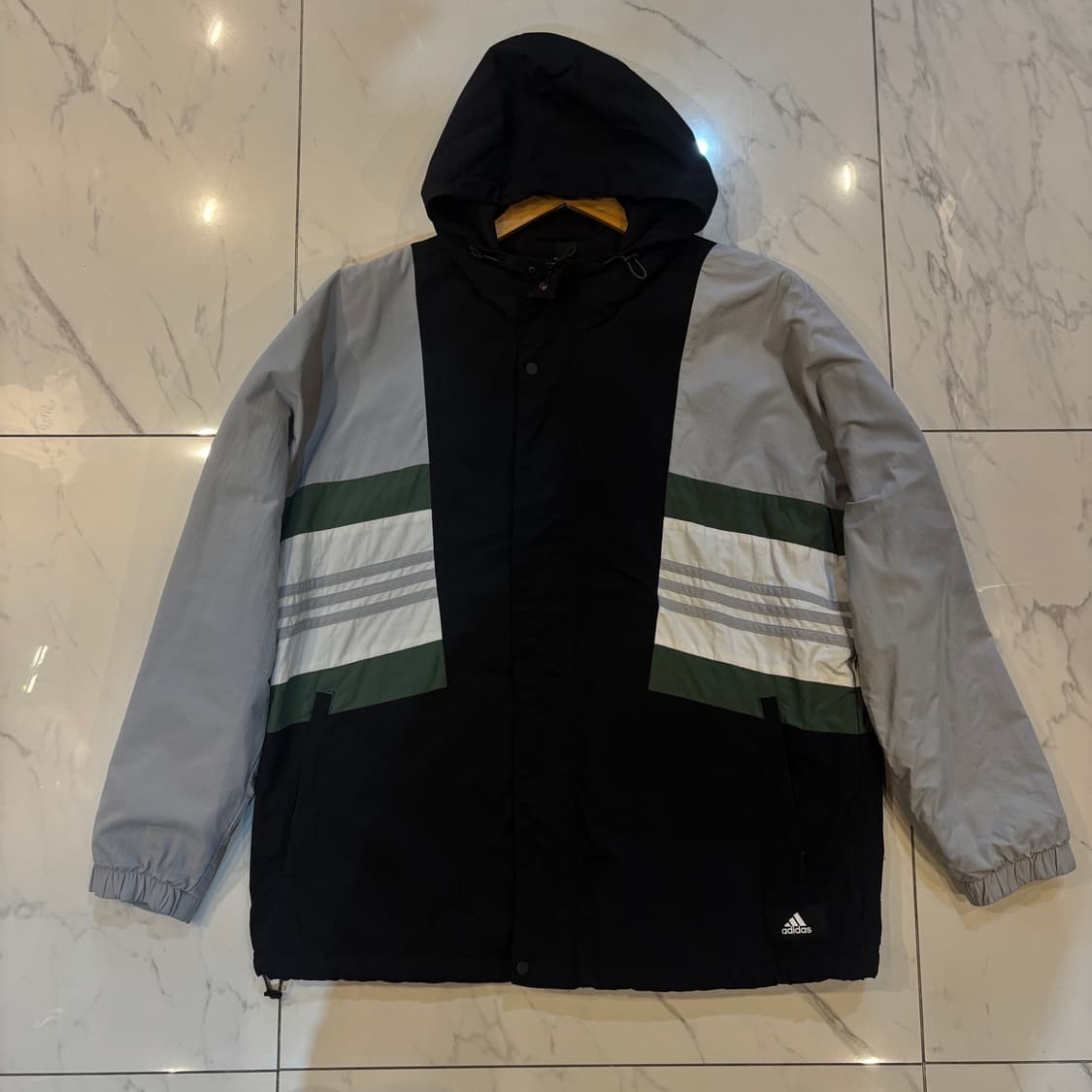 아디다스 배색 기모 바람막이 빅사이즈 바람막이 상품이미지1
