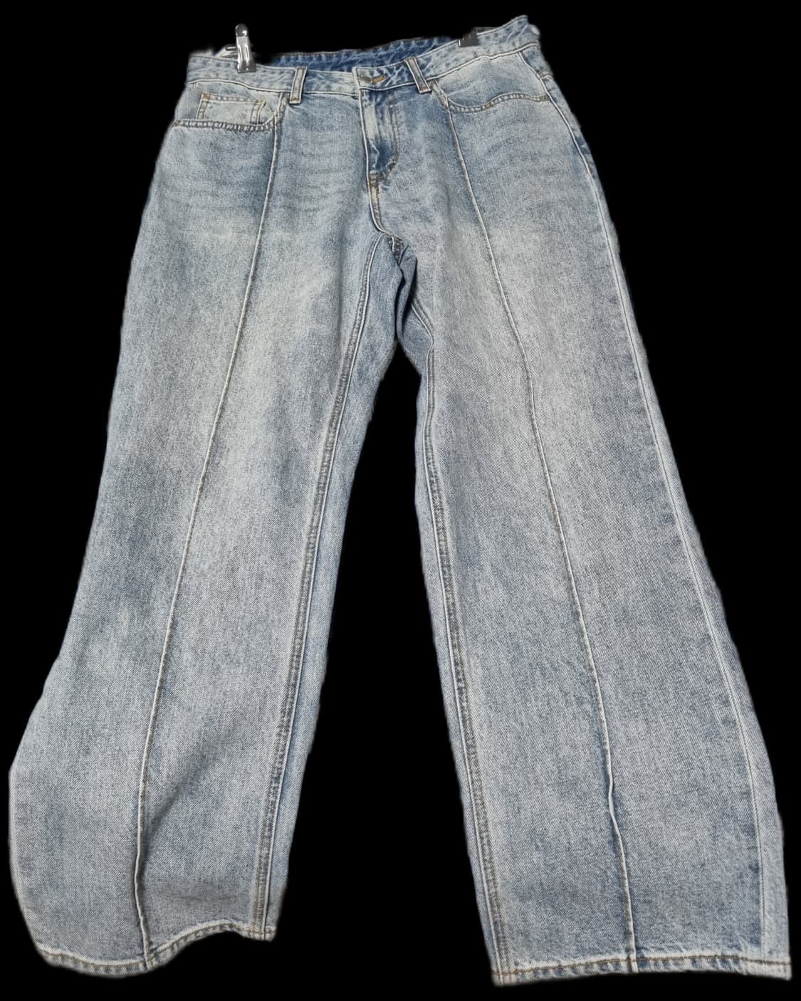 스파오 핀턱 와이드진 연청 데님 상품이미지3