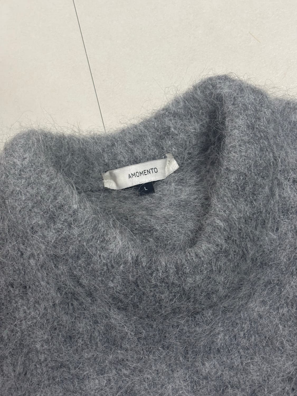 아모멘토 알파카 라운드넥 풀오버 L 상품이미지2