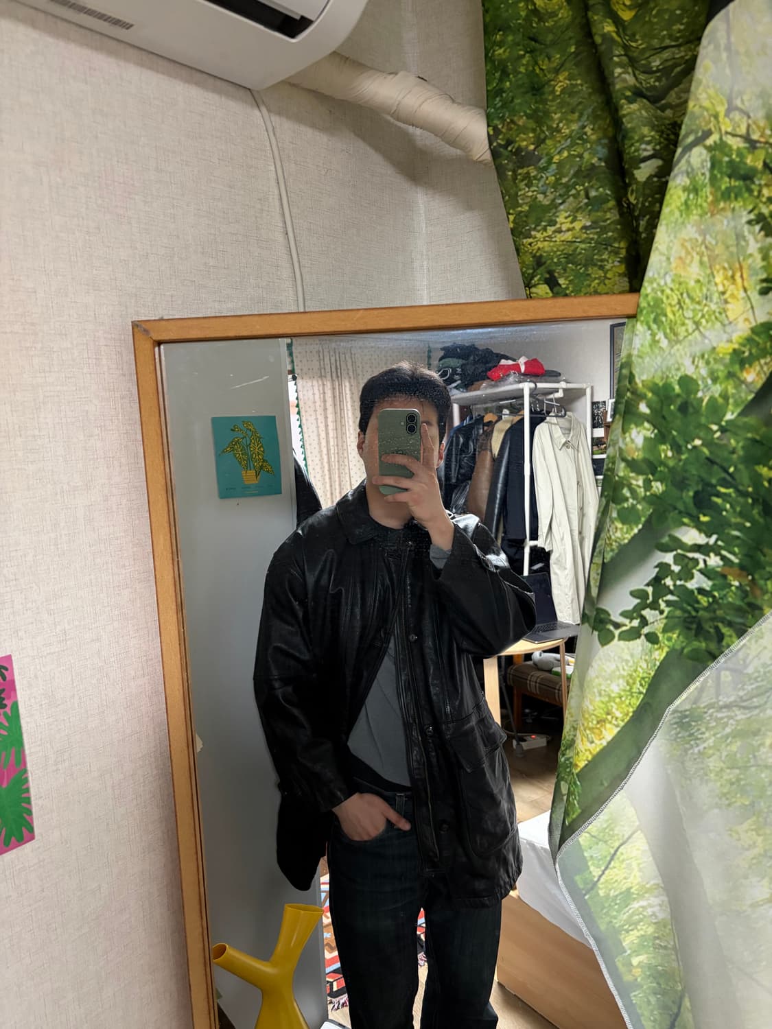 100-105) 빈티지 램스킨 레더 카코트 올드갭 스타일 상품이미지2