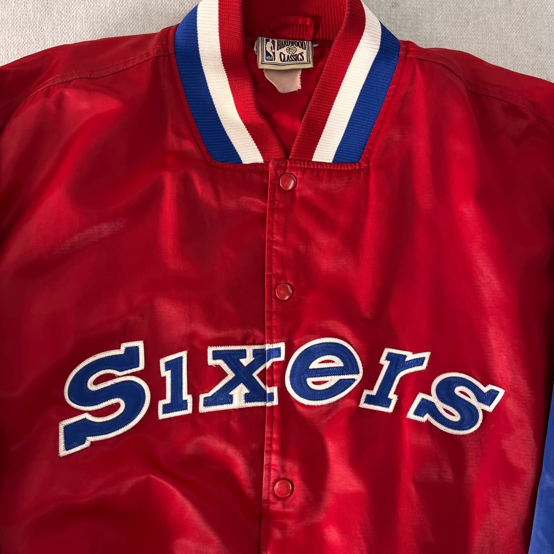 110 90s NBA Sixers 마제스틱 스타디움 자켓  상품이미지3