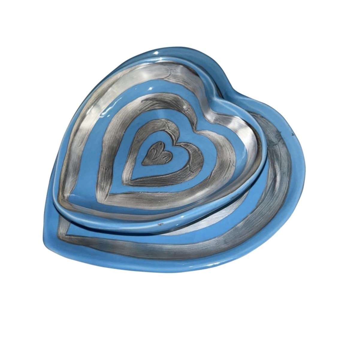 나이트프루티 하트접시 블루 실버 상품이미지2