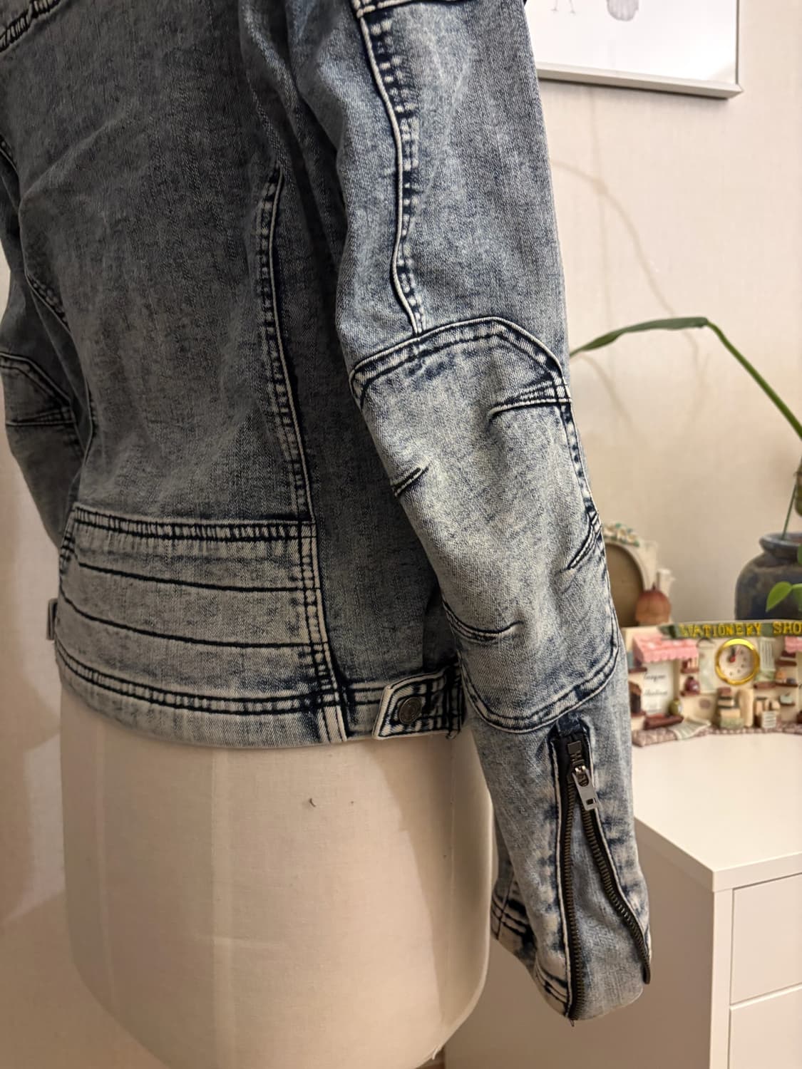 Denim biker jacket 상품이미지4