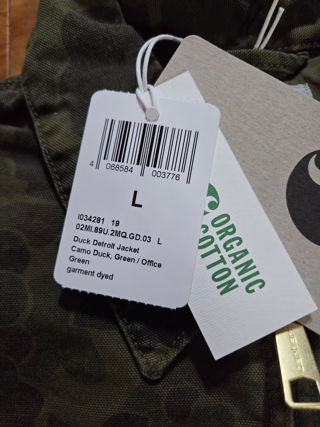 [새상품] 칼하트WIP 덕카모 가먼트다잉 디트로이트자켓 녹계 상품이미지3