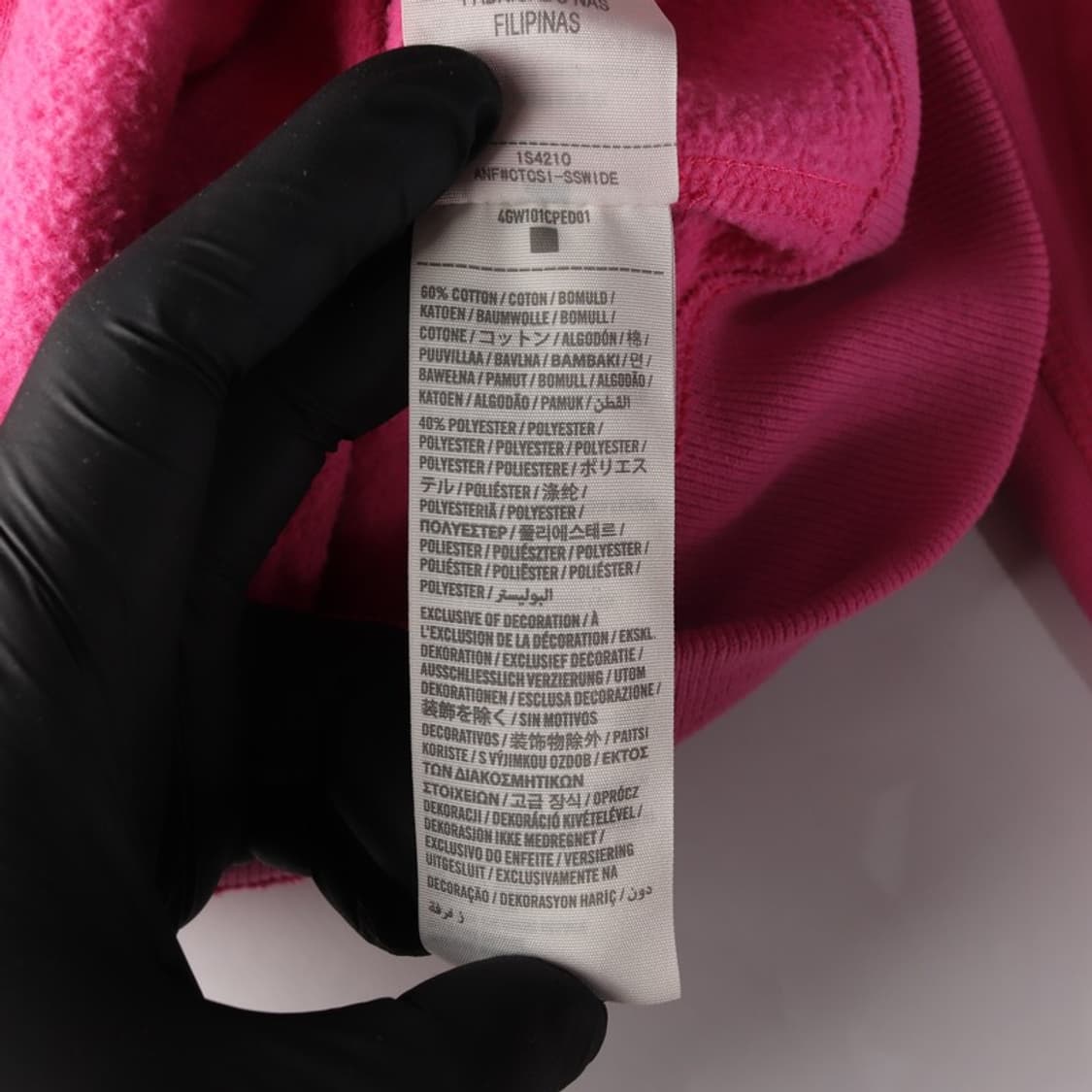 아베크롬비 앤 피치 빅로고 핑크 빈티지 후드 집업 M 상품이미지6