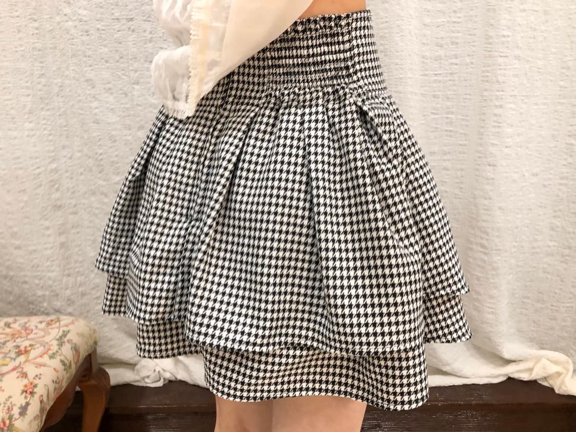 Houndstooth flare mini skirt 상품이미지6