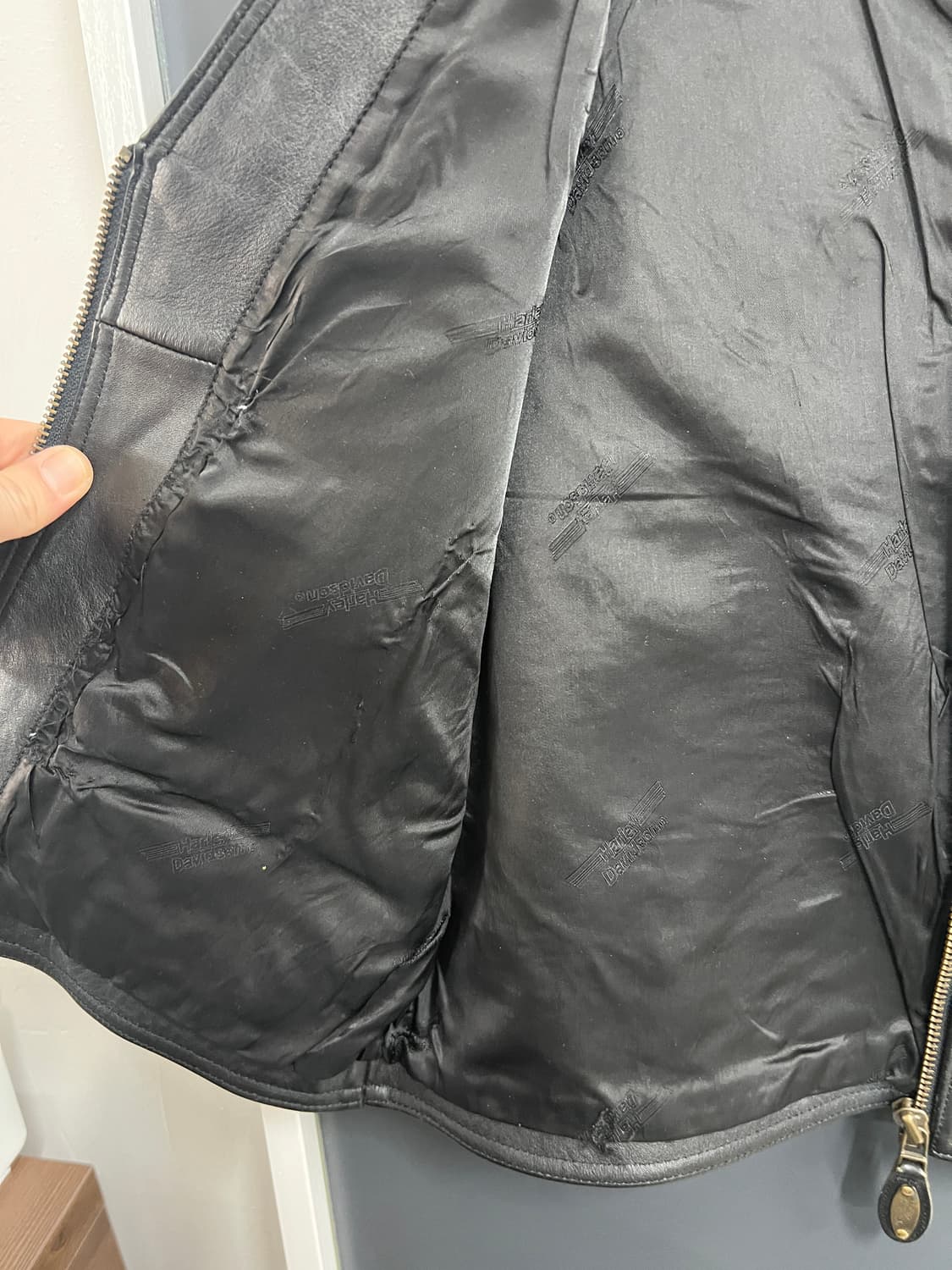 Harley Davidson 할리데이비슨 카우레더 바이커 조끼 베스트 상품이미지4