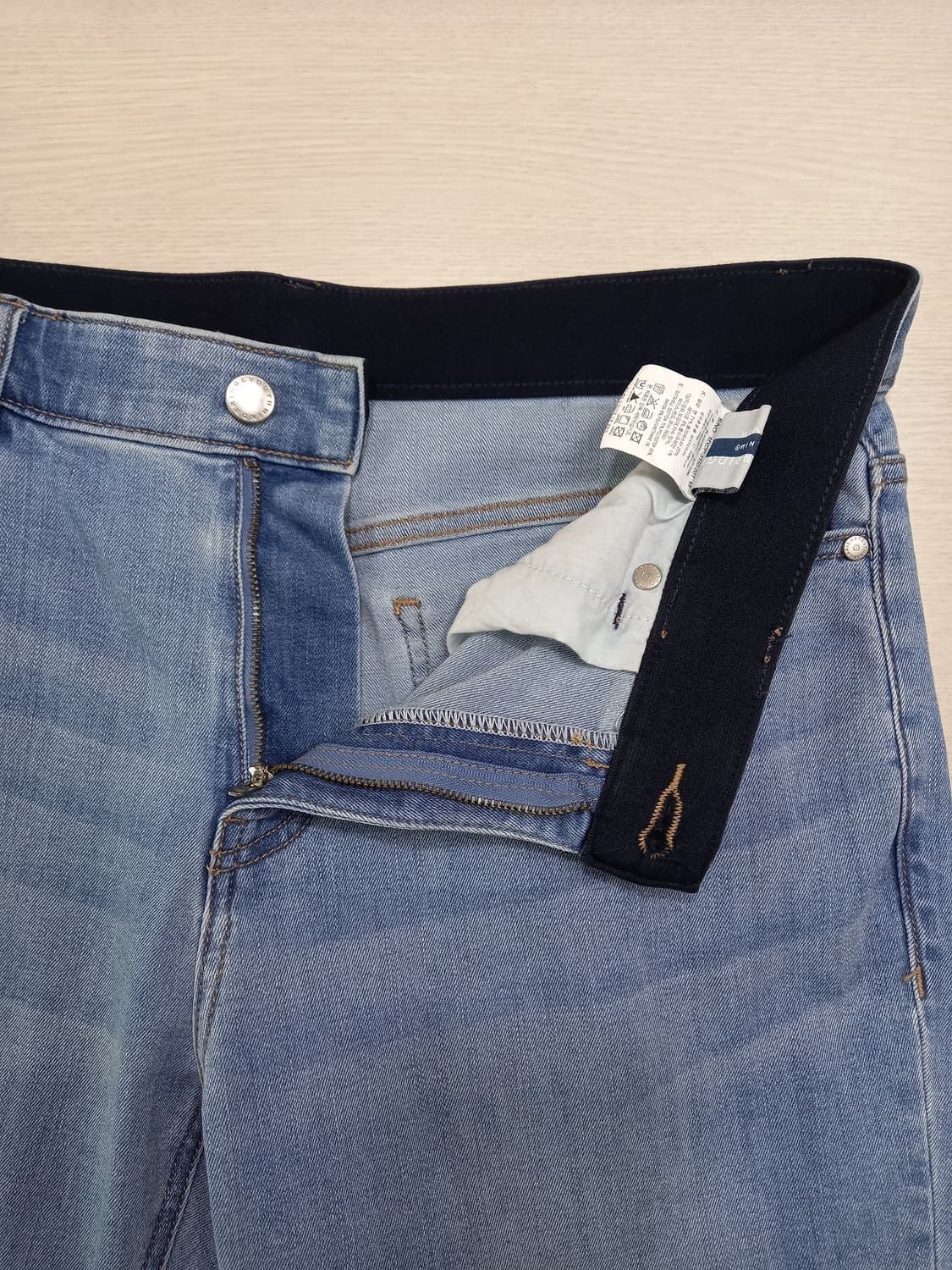 34 MindBridge 밴딩 워싱스판 슬림일자 연청 34-561 상품이미지6