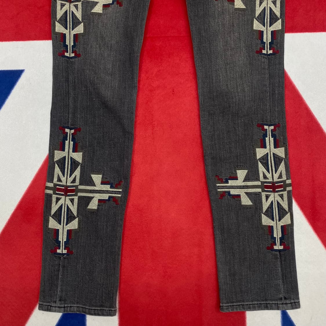 H&M x이자벨마랑 자수패턴 데님팬츠 실측 26-27 상품이미지3