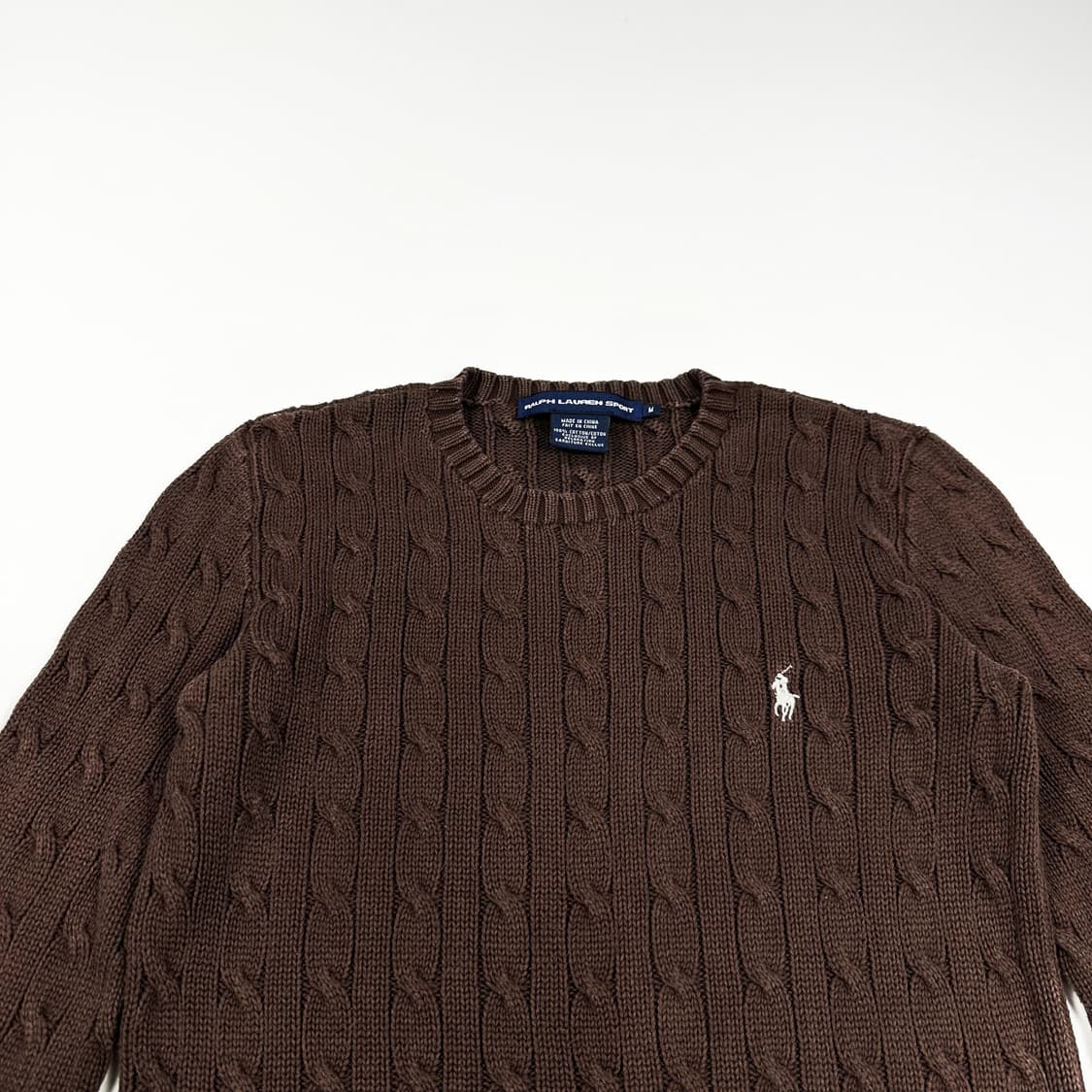 폴로 랄프로렌 여성 케이블 니트 브라운 여성M 상품이미지2