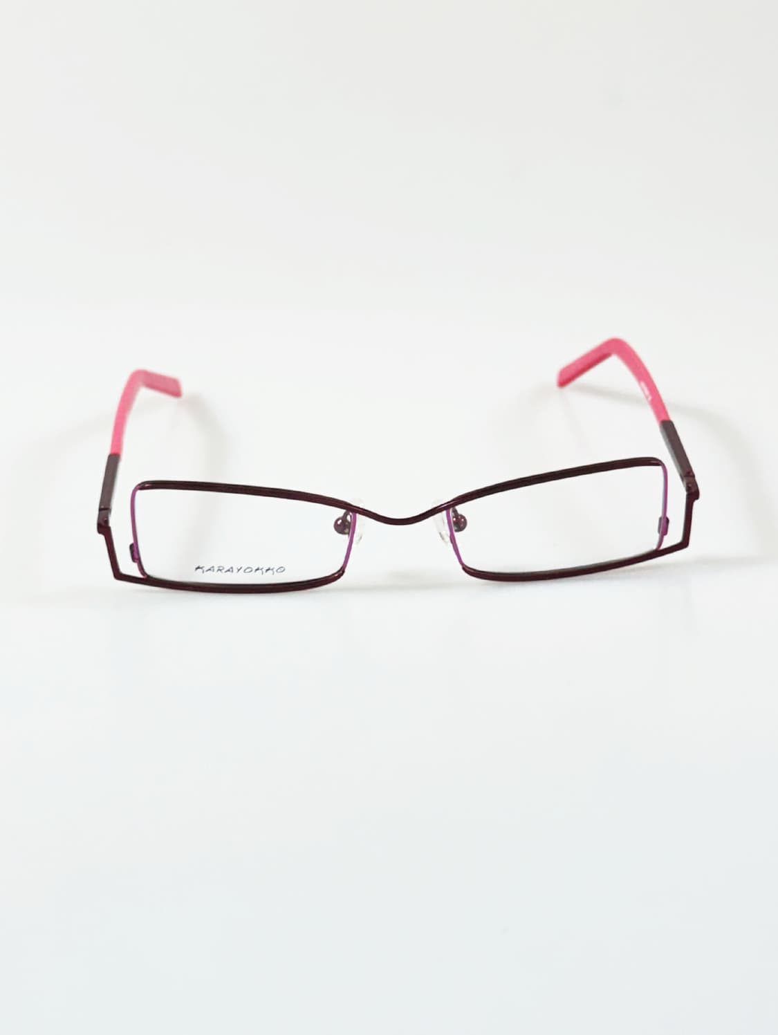 90s KARAYOKKO 슬림 스퀘어 언더림 빈티지 안경 상품이미지1