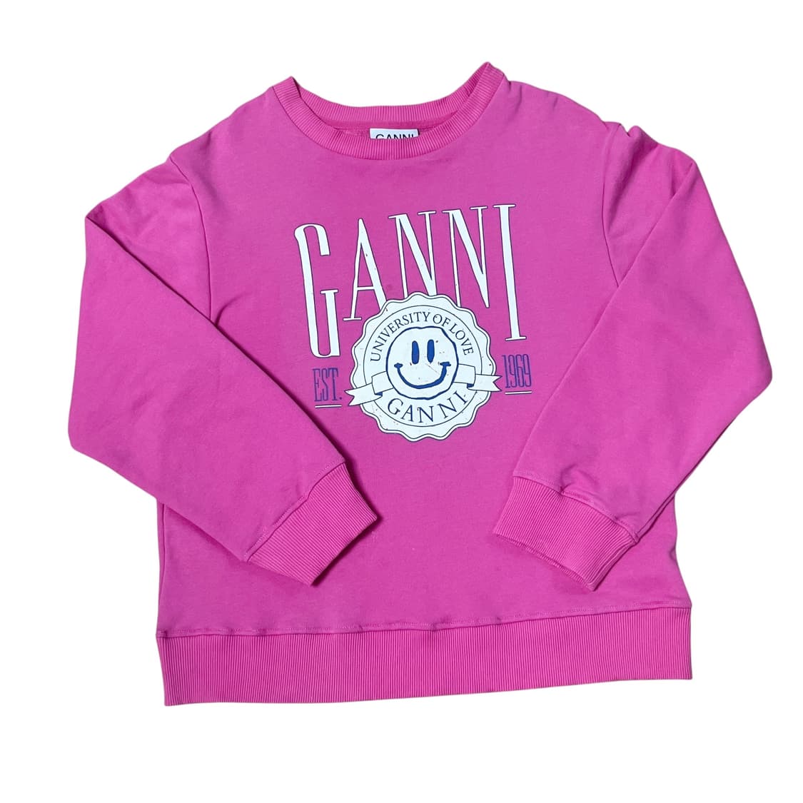 GANNI 스마일 핑크 스웻셔츠 맨투맨 S 상품이미지2