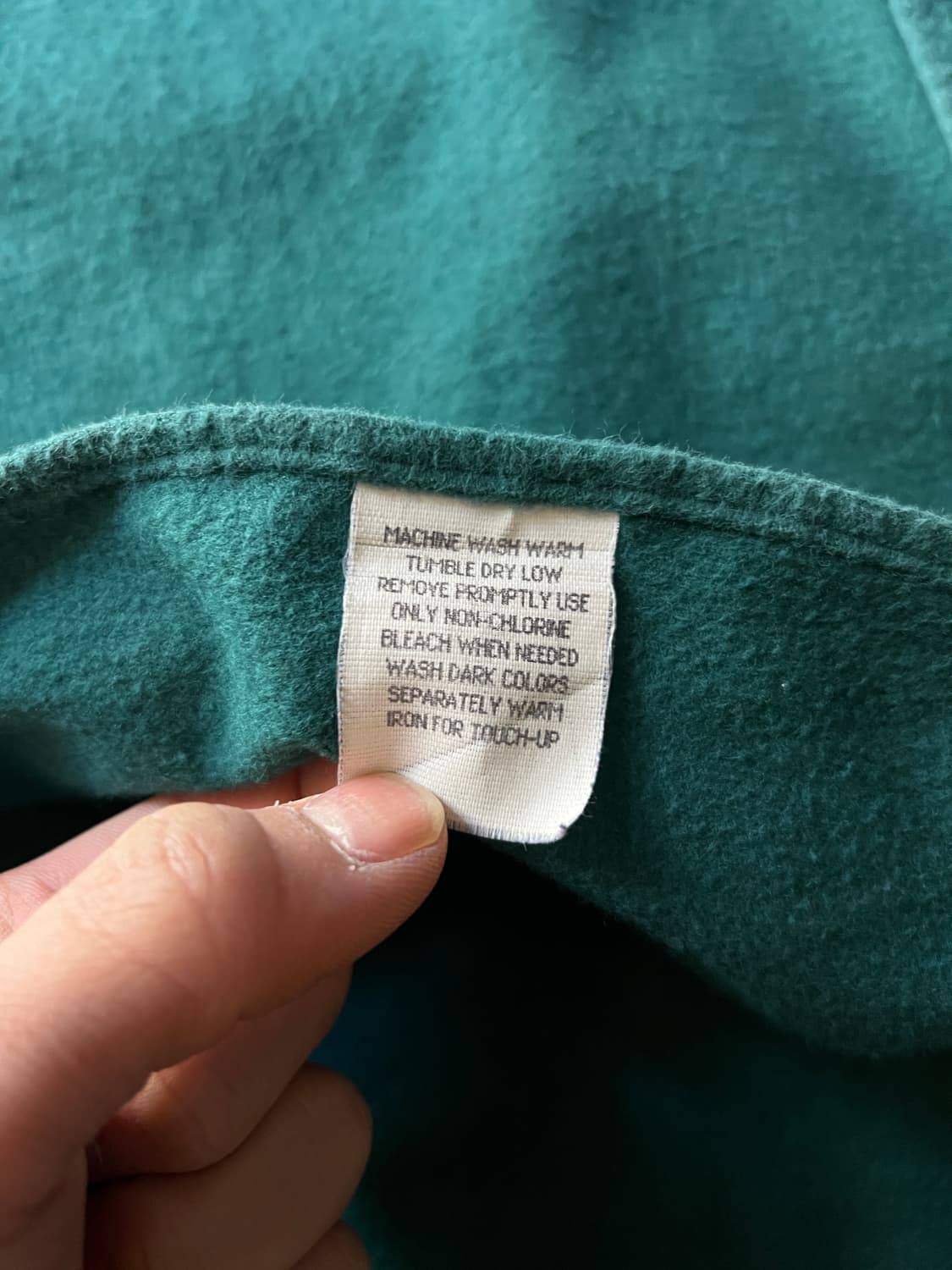 [L]90's 엘엘빈 Made in USA 빈티지 그린 샤모아 셔츠 상품이미지7