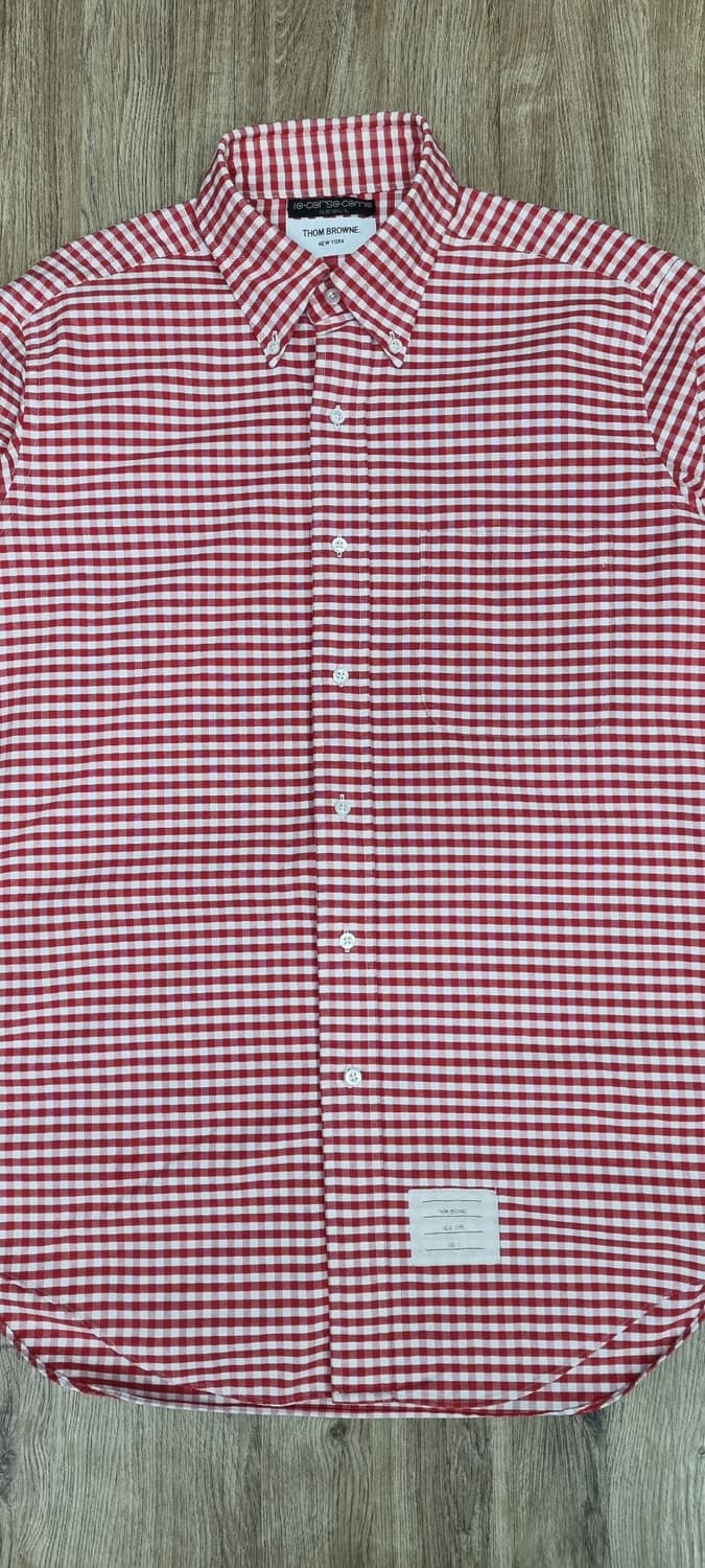 톰브라운 깅엄 레드 체크 셔츠 3size _ 남성, L 추천 상품이미지2