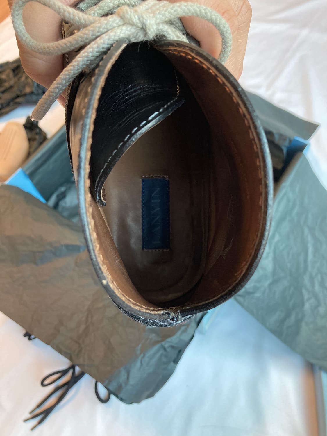 [270] 랑방 lanvin 플레인토 카프스킨 하이 더비슈즈 상품이미지7