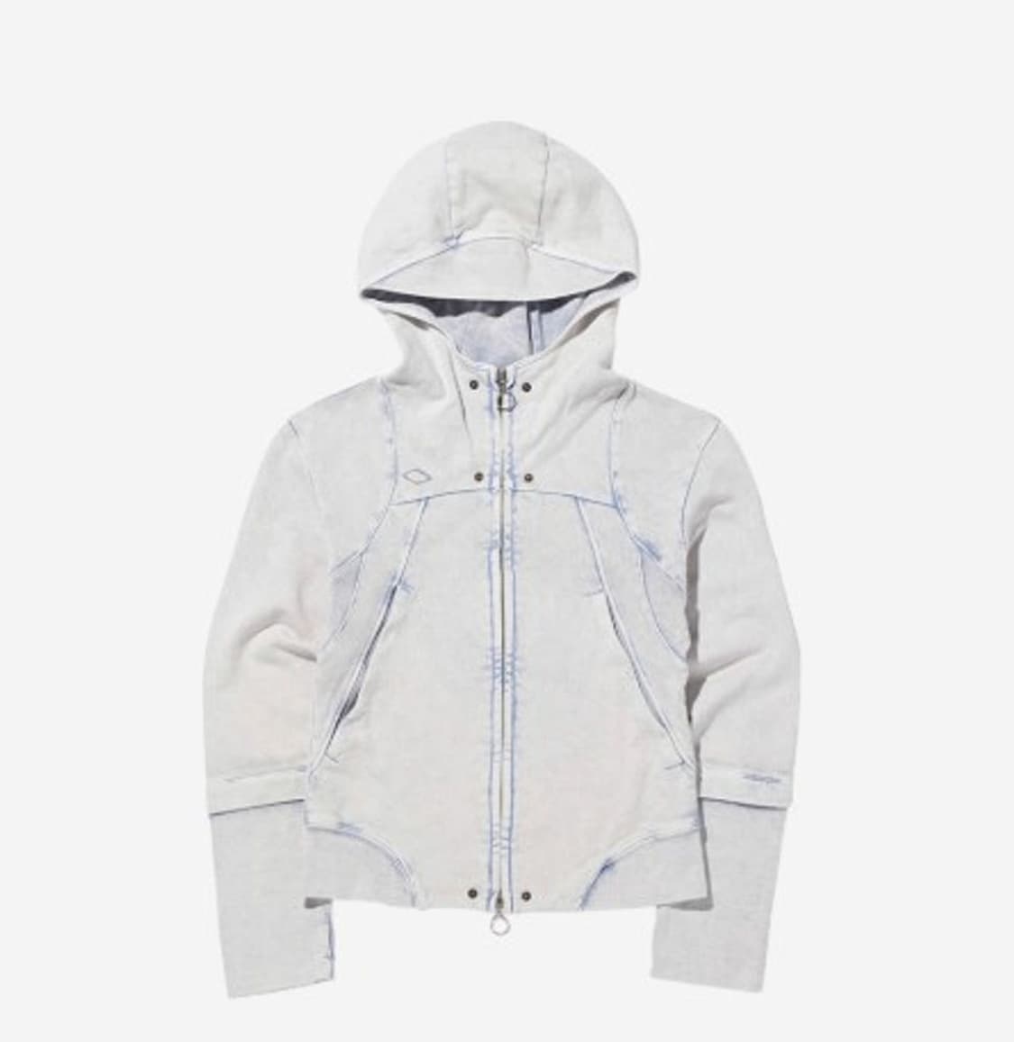 미스치프 펀칭후드집업 라이트블루 m 상품이미지3