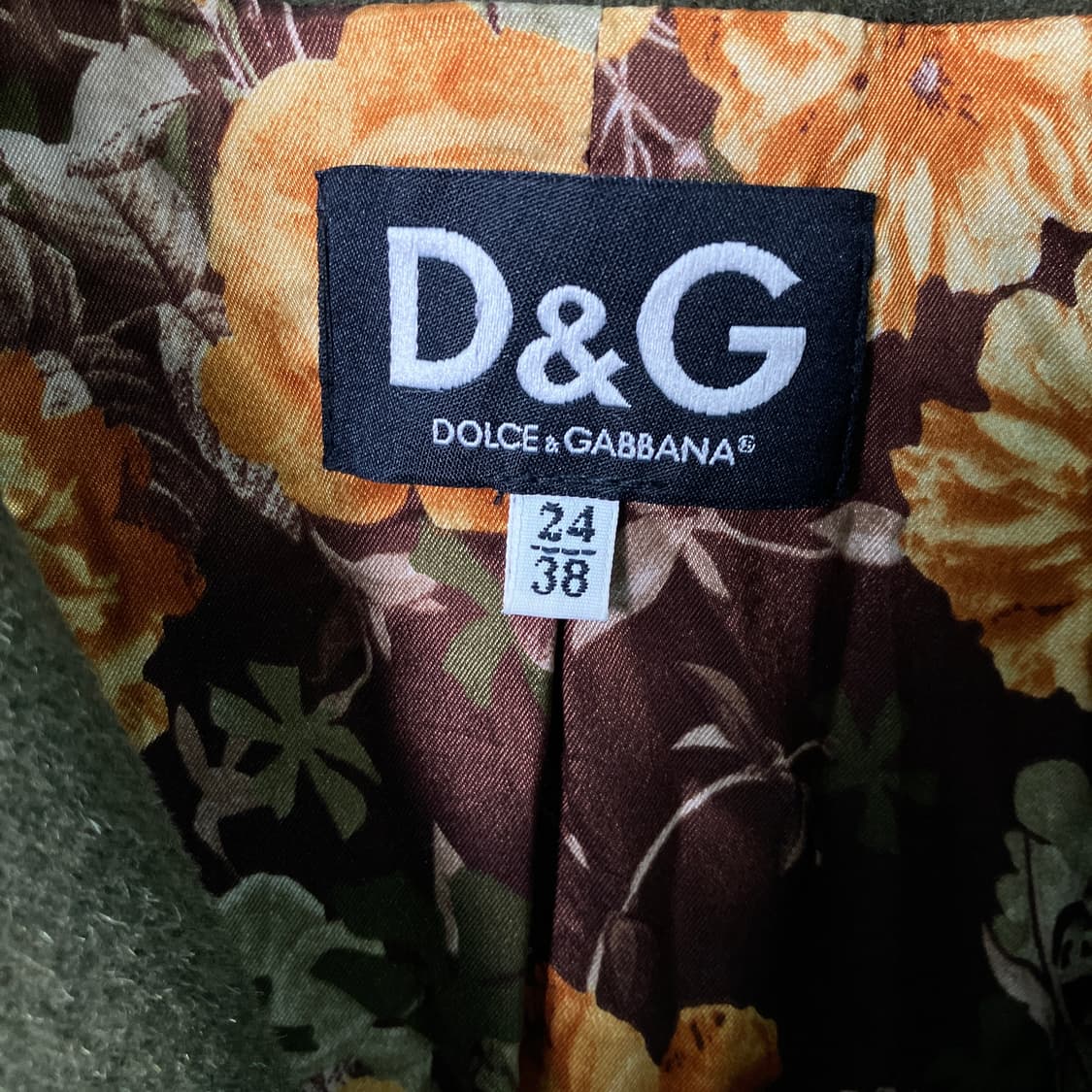 돌체앤가바나 카키 더블 브레스티드 울 롱코트 38 상품이미지3